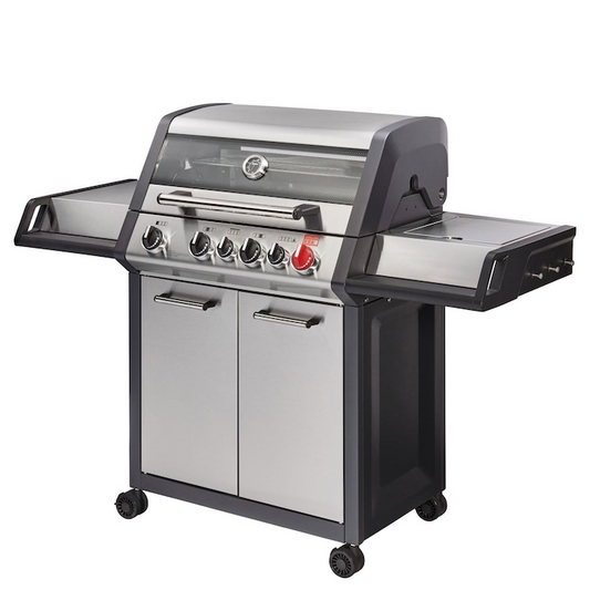 Parrilla de gas – 4 quemadores turbo y zona infrarroja para una experiencia de asado superior