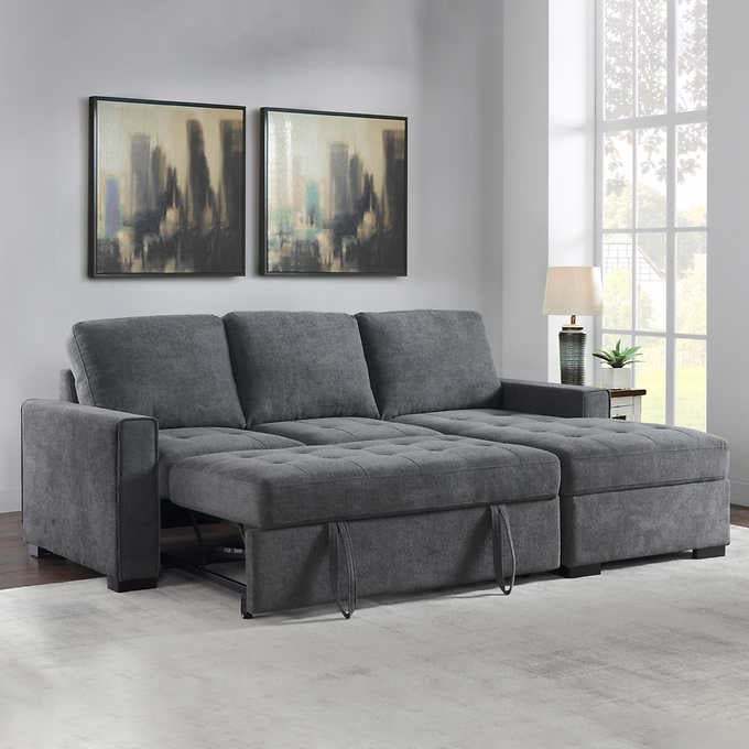 Sofá cama convertible con arcón – Cama integrada
