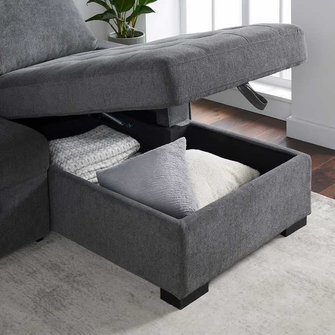 Sofá cama convertible con arcón – Cama integrada